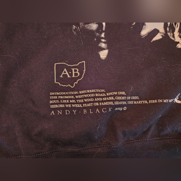 Offical Andy Black ghost of Ohio tour 2019 hoodie size xl - Picture 6 of 8